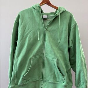 TNA Cozy Fleece Green Hoodie